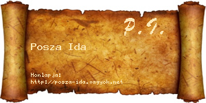 Posza Ida névjegykártya
